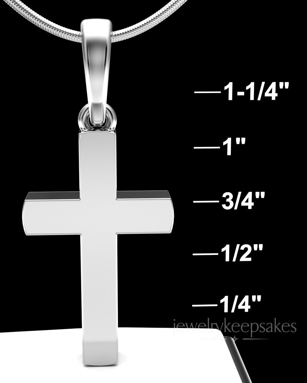Sterling Silver Memorable Cross Permanently Sealed Waterproof Cremation Pendant