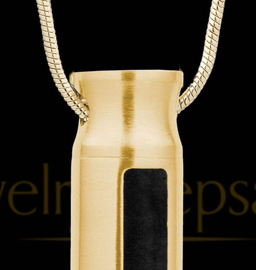 Gold Plated Soulful Cylinder Memorial Jewelry