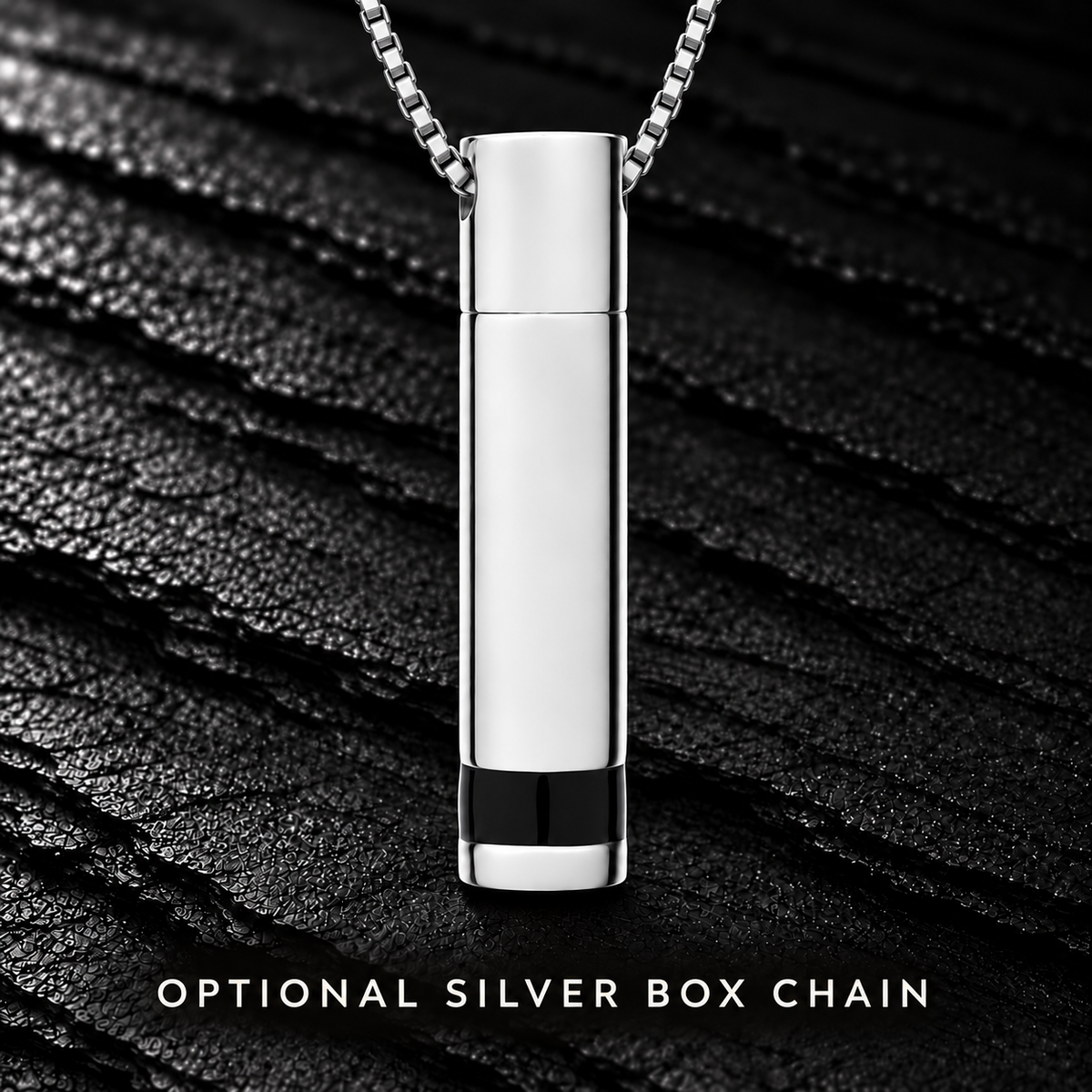Men's Stainless Courageous Cylinder Cremation Pendant
