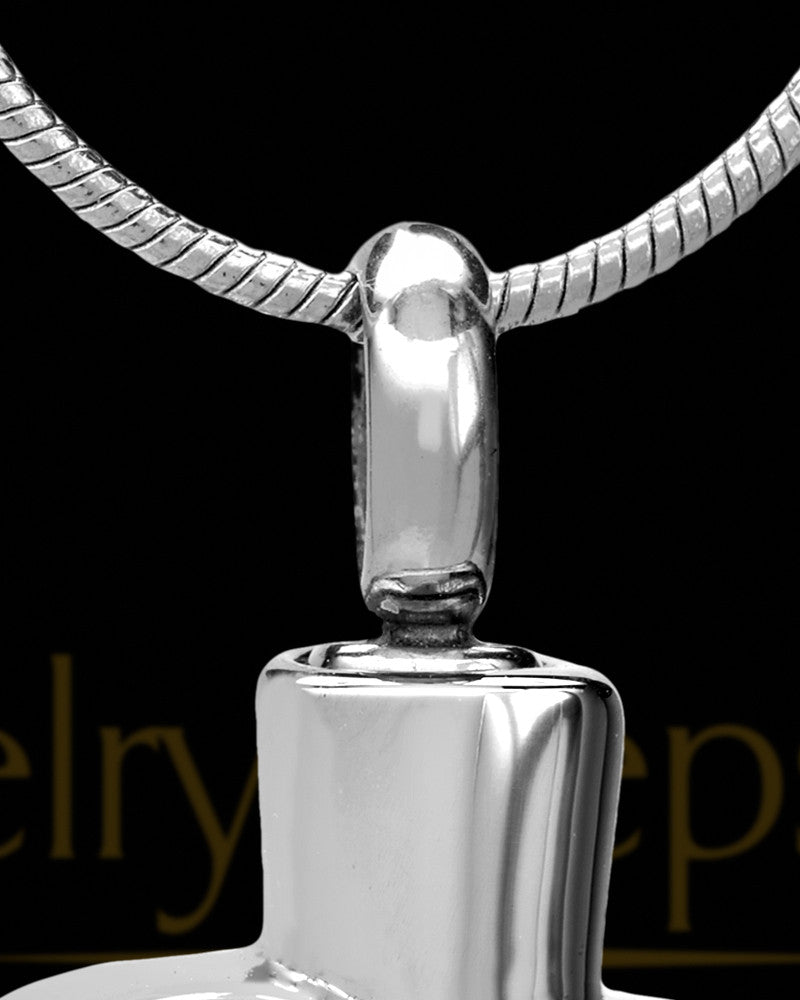 Stainless Steel Heart Mom Cremation Pendant
