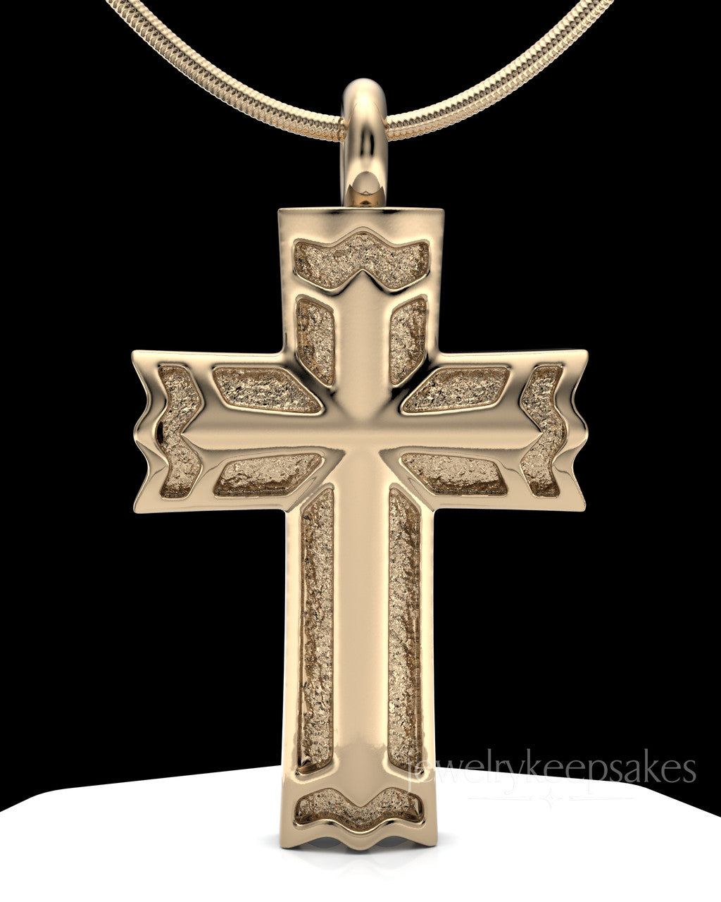 Solid 14K Gold Permanently Sealed Waterproof Jewelry Elysian Cross