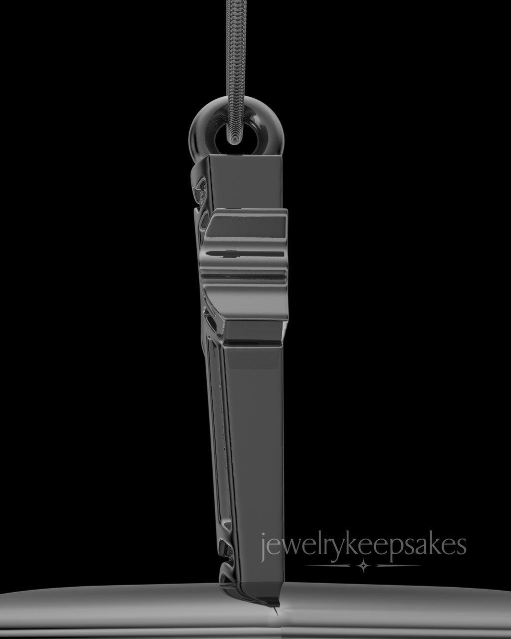 Black Plated Sterling Permanently Sealed Waterproof Jewelry Elysian Cross