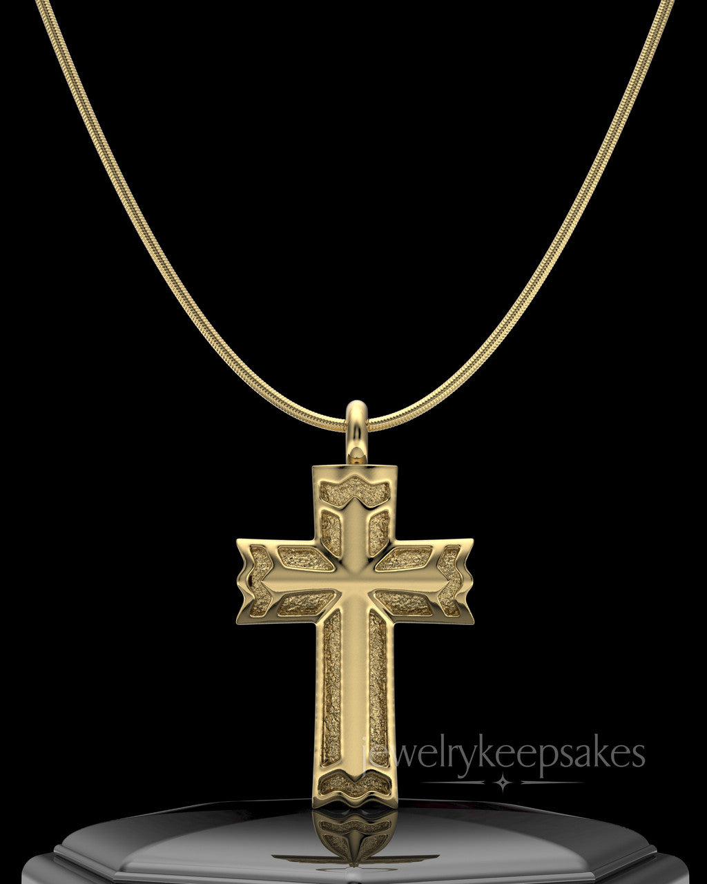 Gold Plated Sterling Permanently Sealed Waterproof Jewelry Elysian Cross