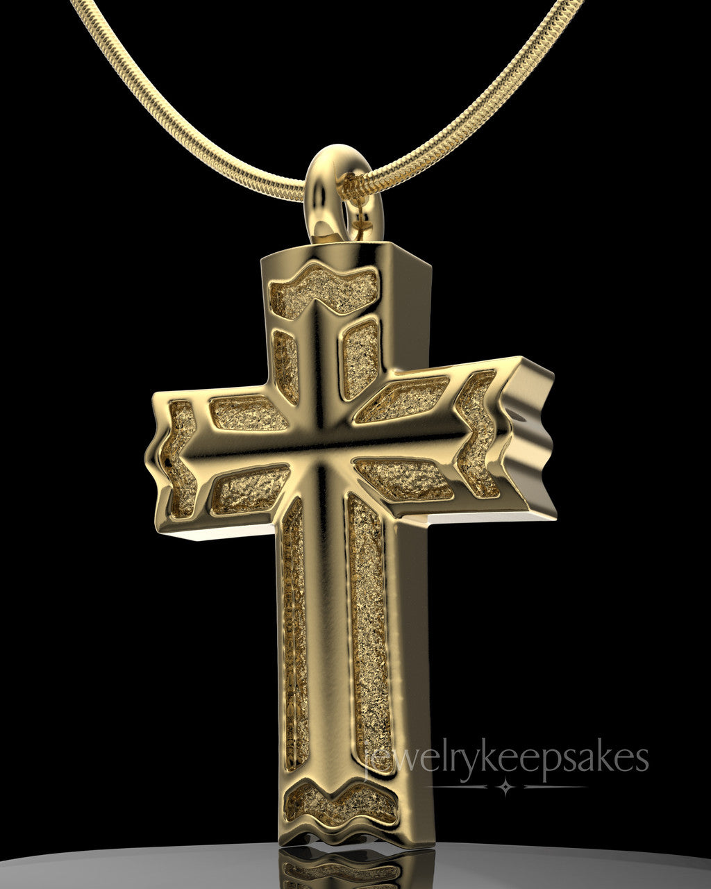 Gold Plated Sterling Permanently Sealed Waterproof Jewelry Elysian Cross