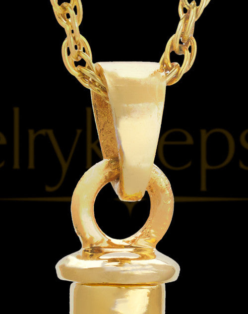 Small 14 Karat Gold Heart Urn Pendant