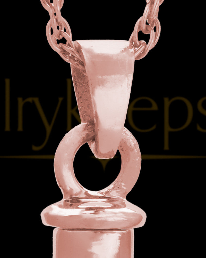 Small 14 Karat Rose Gold Heart Urn Pendant
