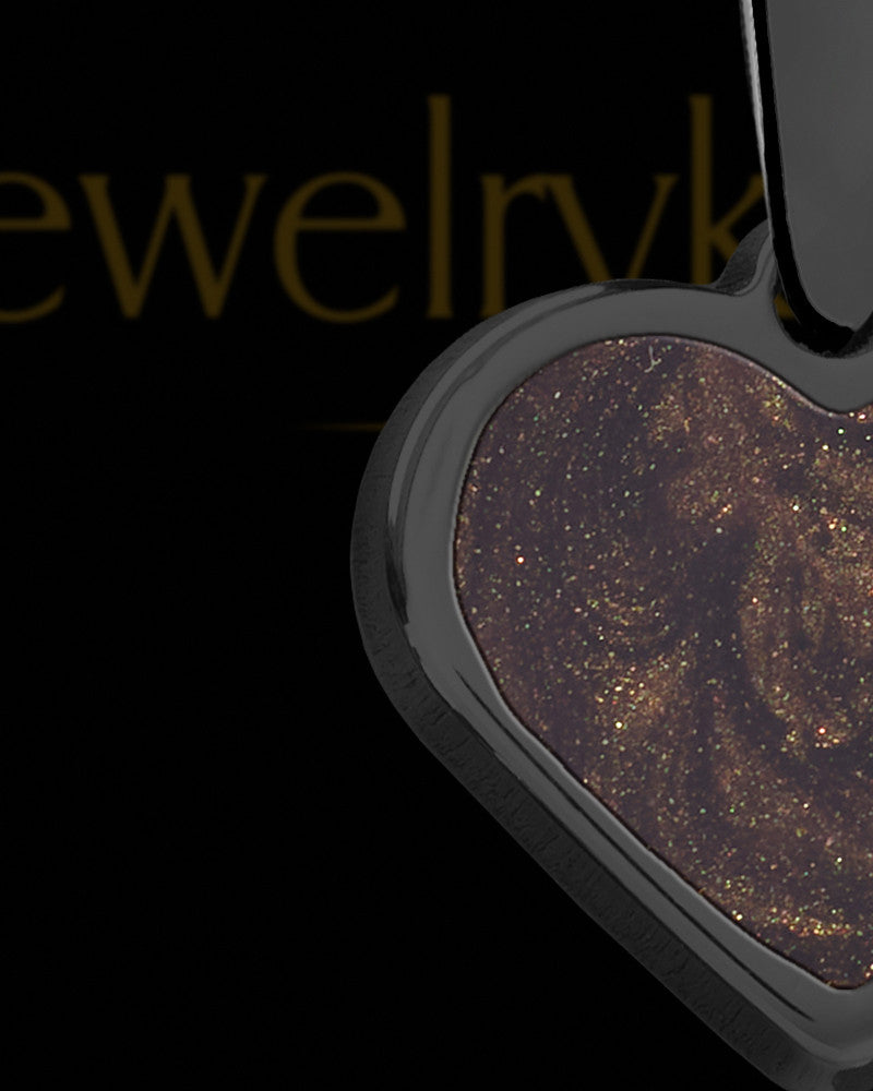 Anchored Heart Black Ash Jewelry