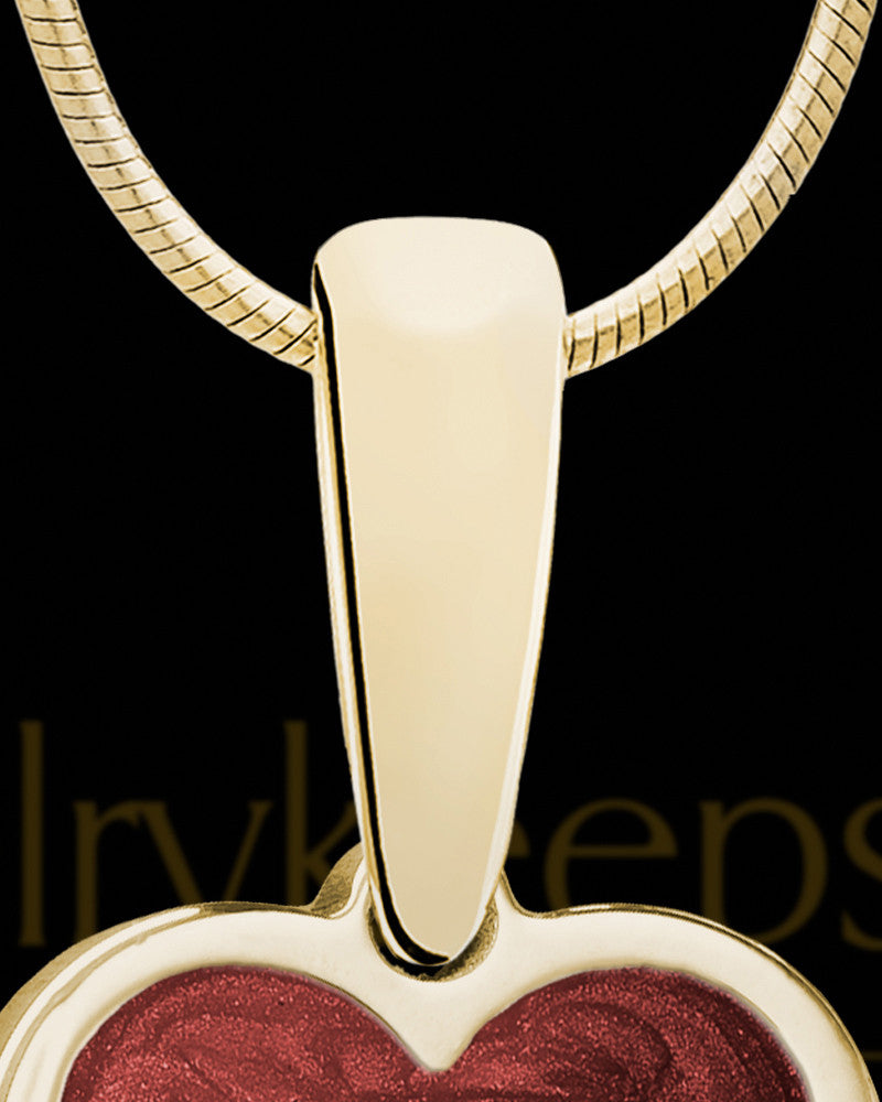 Solid 14K Gold Sweet Heart Ash Jewelry