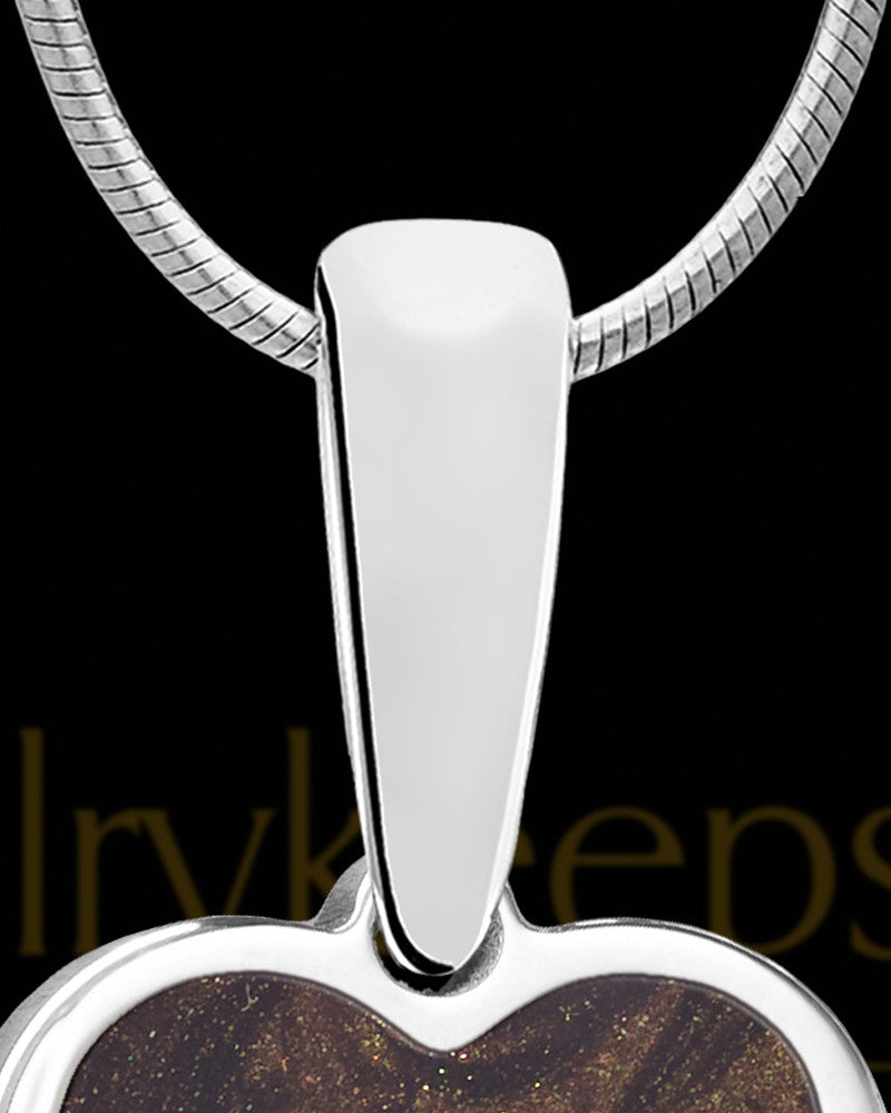 Solid 14K White Gold Java Heart Ash Jewelry