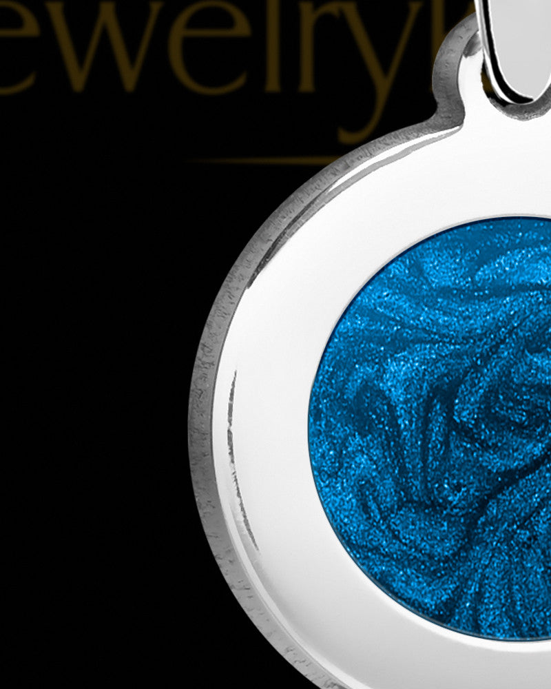 Solid 14K White Gold Calm Round Ash Jewelry