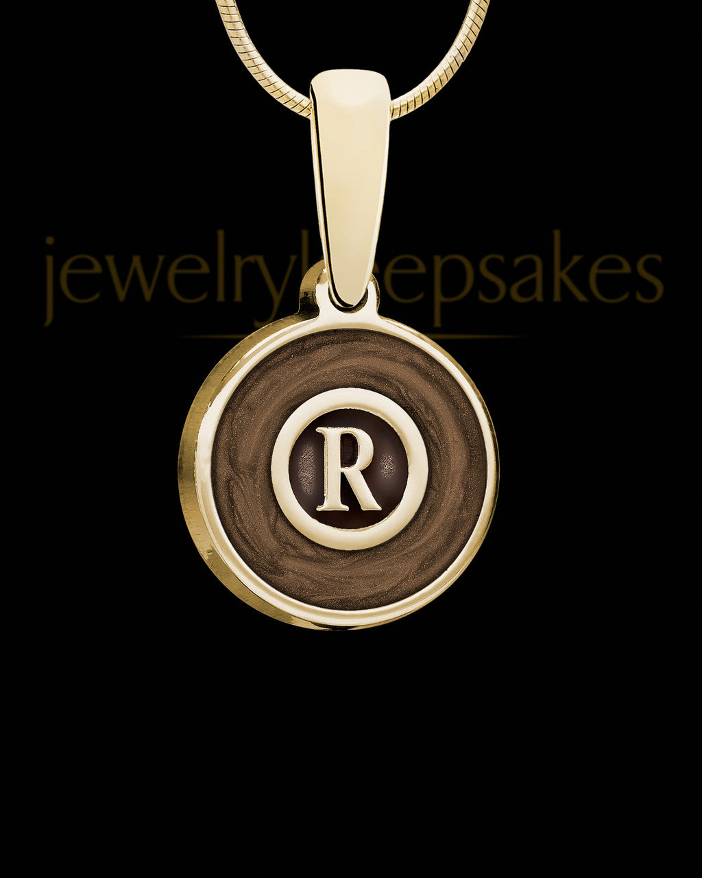 Solid 14K Gold Noble Initial Ash Jewelry