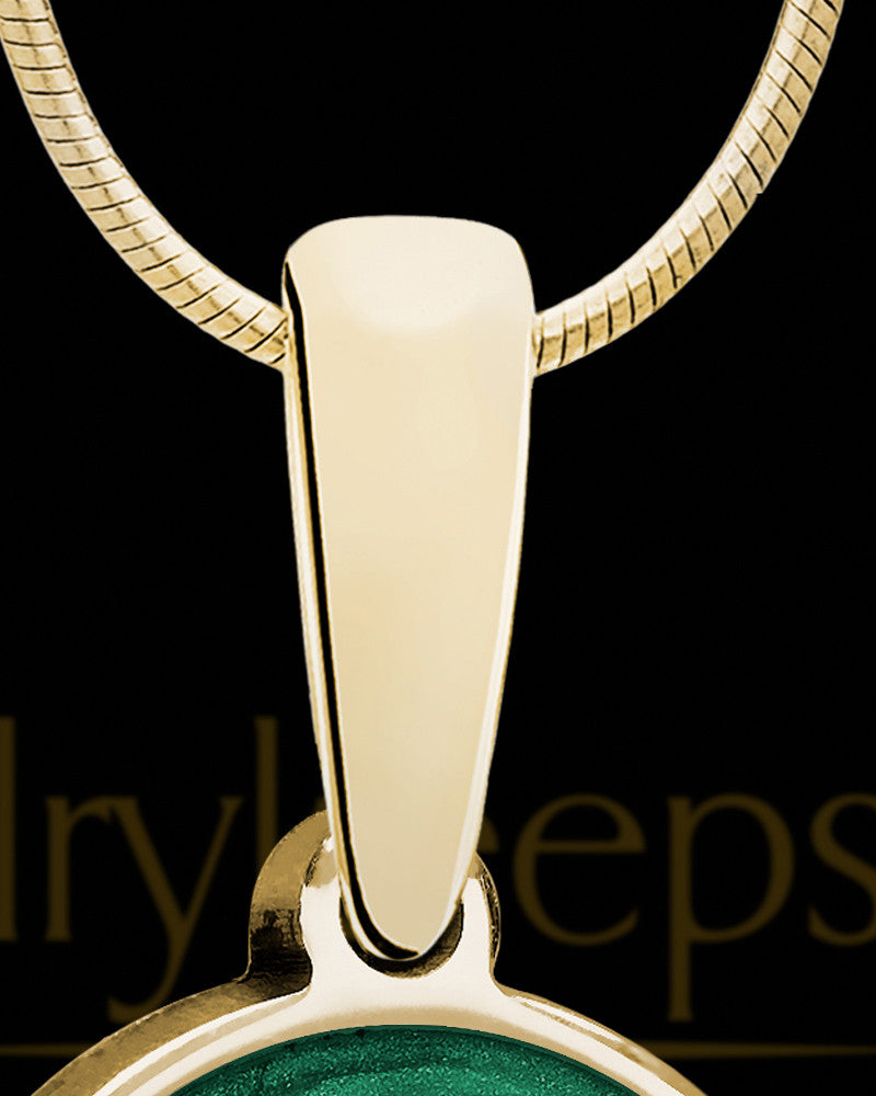 Solid 14K Gold Exhilarated Initial Ash Jewelry