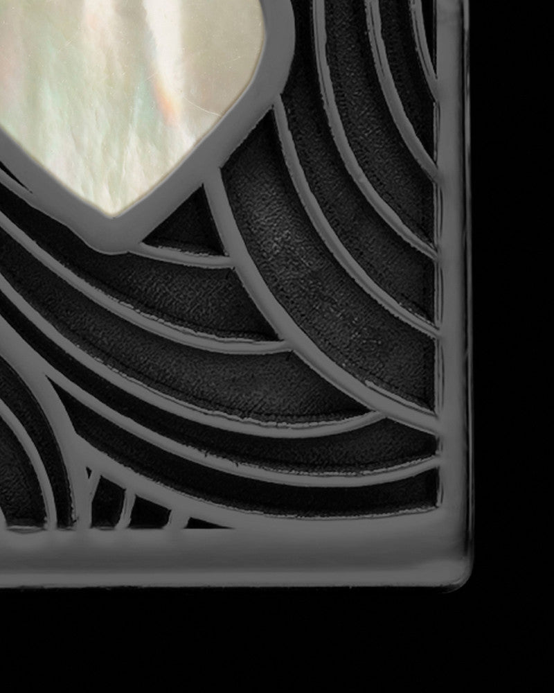 Linen Boxed Heart Black Ash Jewelry