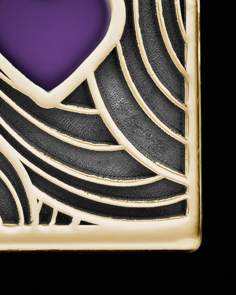 Solid 14K Gold Orchid Boxed Heart Ash Jewelry