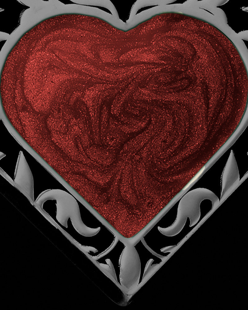 Milton Heart Black with Berry Ash Jewelry