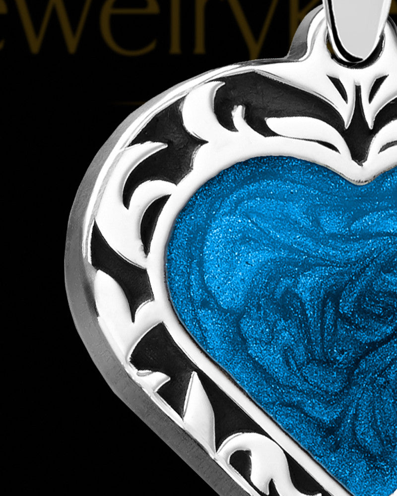 Paradise Heart Silver with Indigo Ash Jewelry