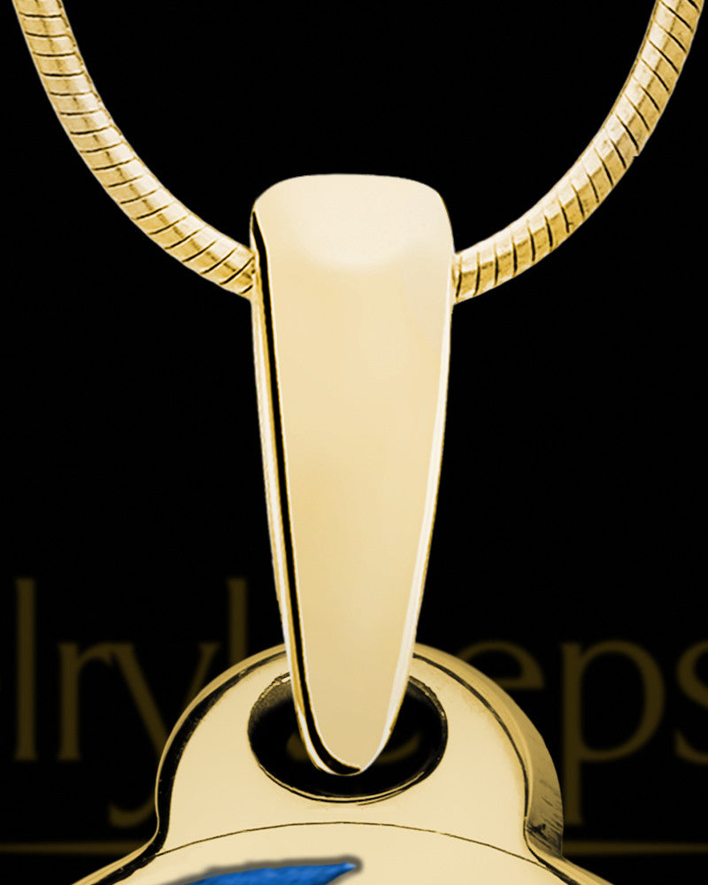 Moon and Back Gold Plated Ash Jewelry