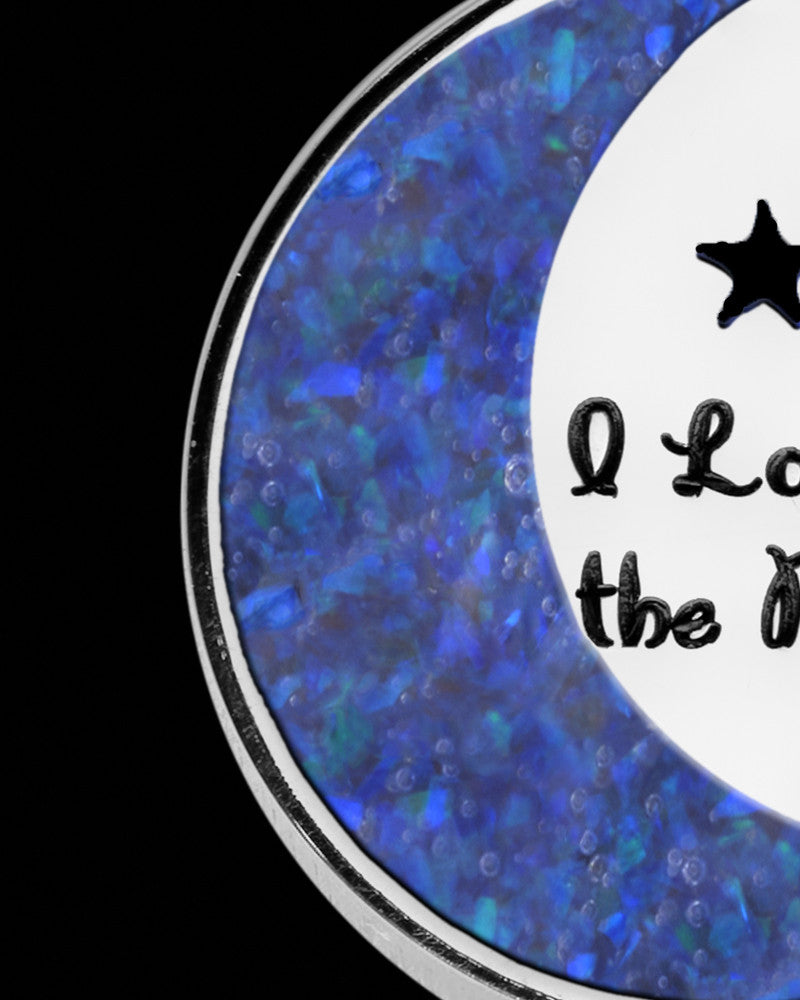 Moon and Back Silver with Ocean Tide Opal Ash Jewelry