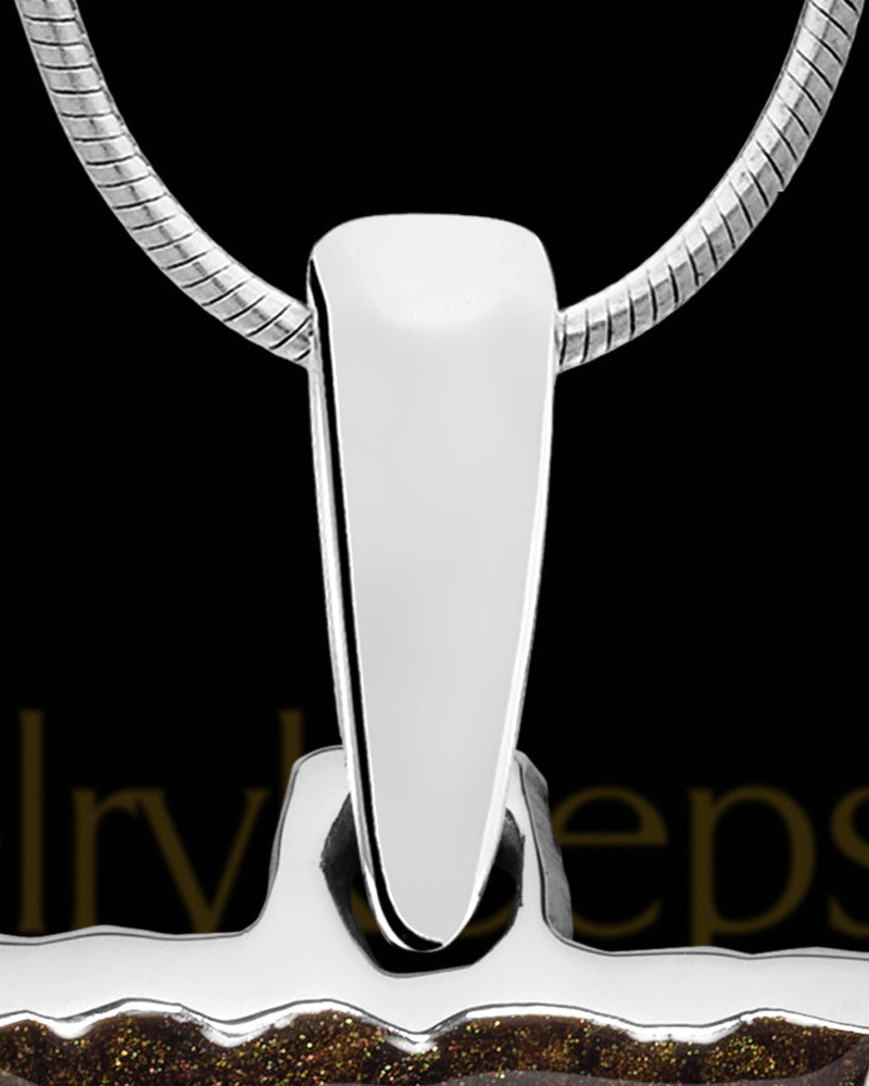 Solid 14K White Gold Newbury Rectangle Ash Jewelry