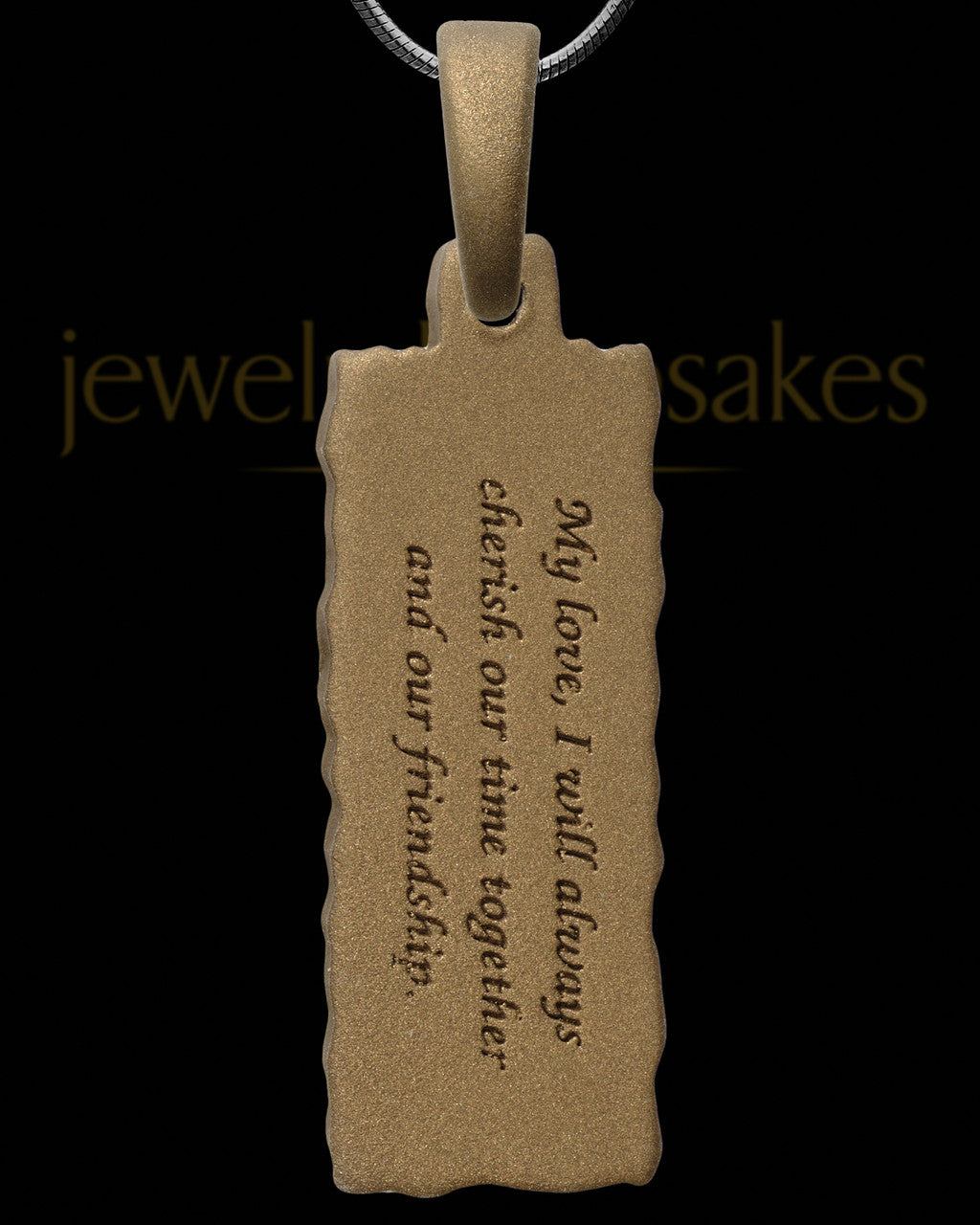 Golden Messenger Extended Bar Bronze Finish Ash Jewelry