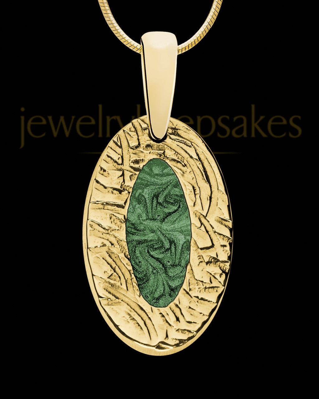 Oak Grove Oval Gold Plated Ash Jewelry