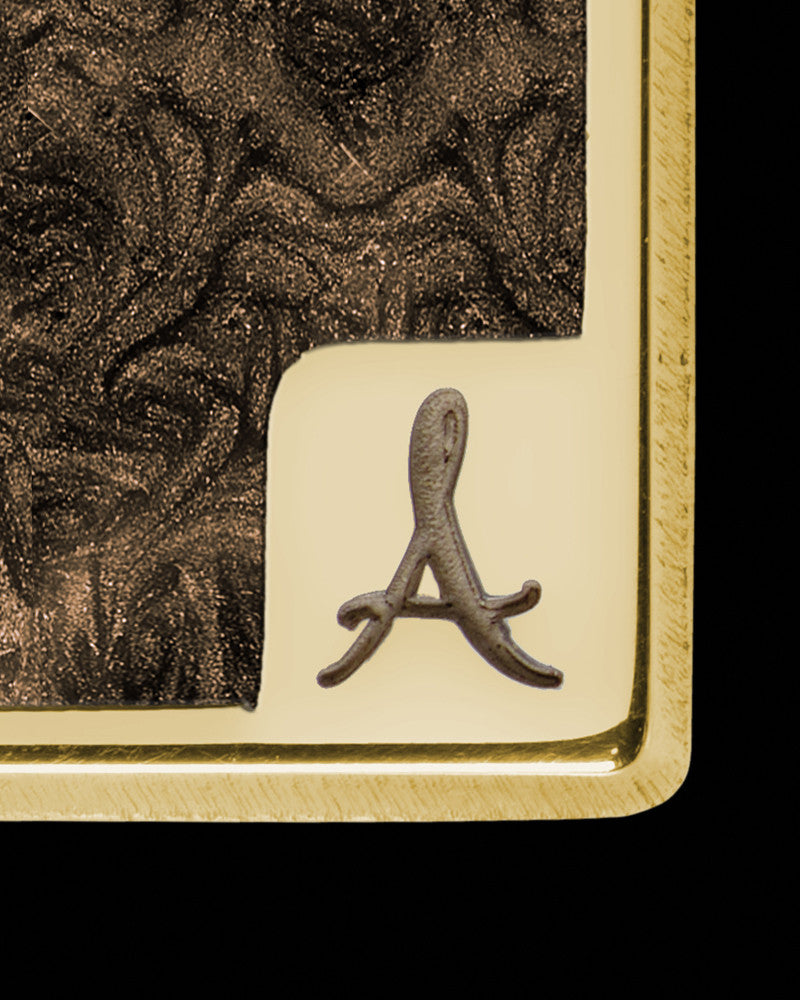 Solid 14K Gold Fortuna Rectangle Ash Jewelry