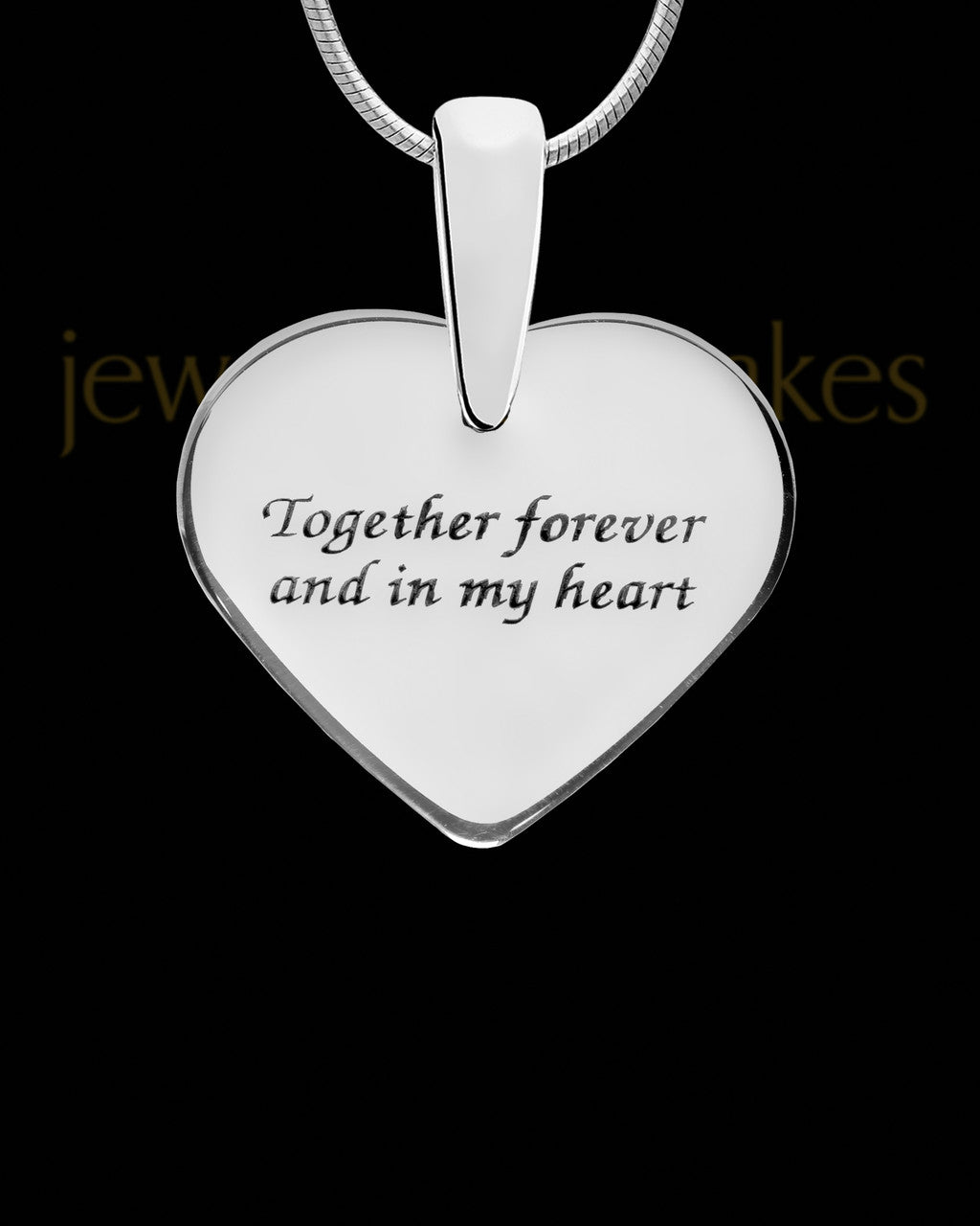 Solid 14K White Gold Sylvia Heart Ash Jewelry