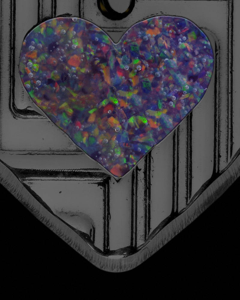 Stoney Edge Heart Black Finish Ash Jewelry