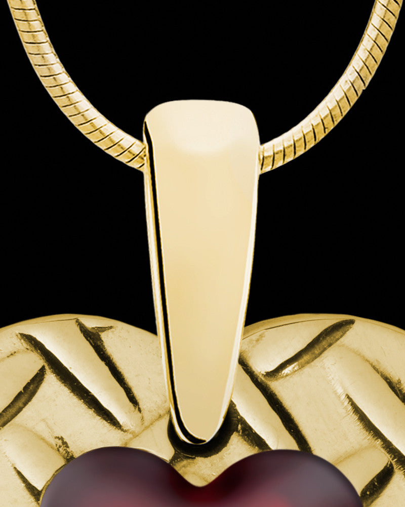Solid 14K Gold Sierra Heart Ash Jewelry