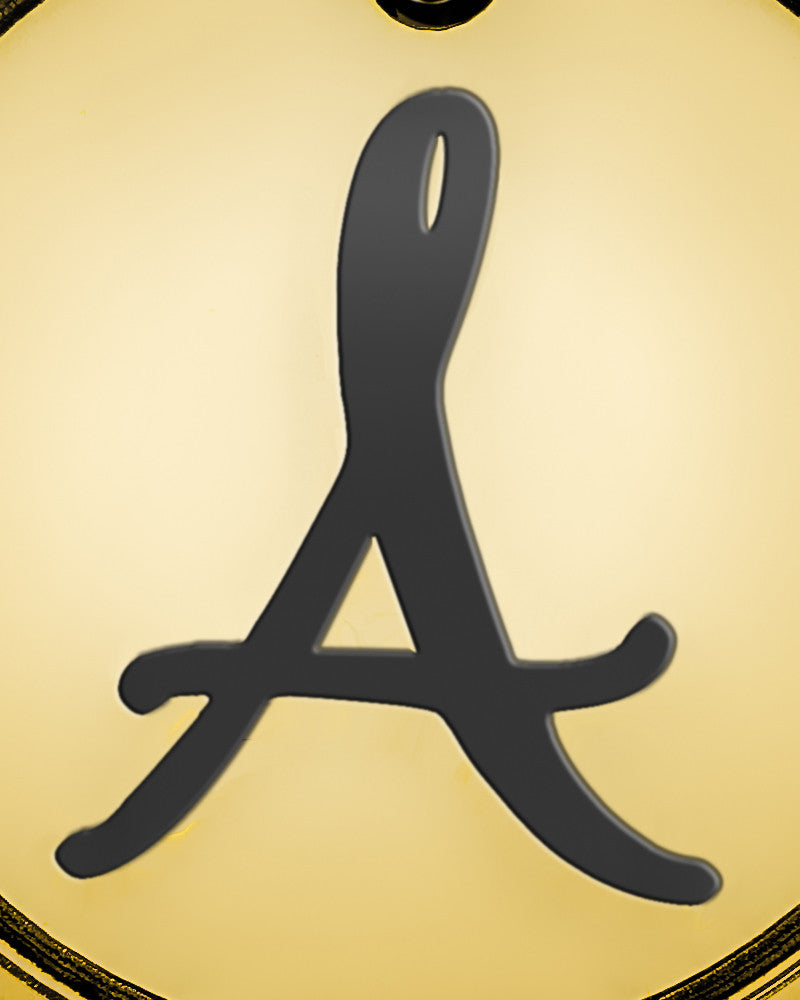 Romano Round Initial Gold Plated Ash Jewelry