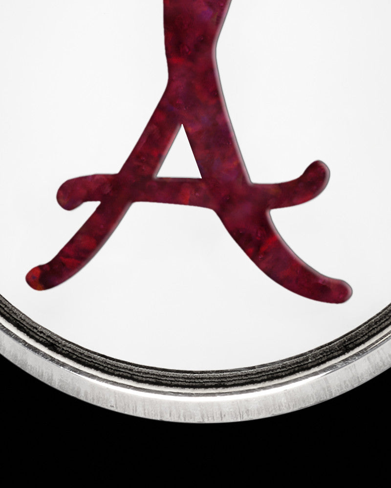 Liberty Round Initial Silver Ash Jewelry