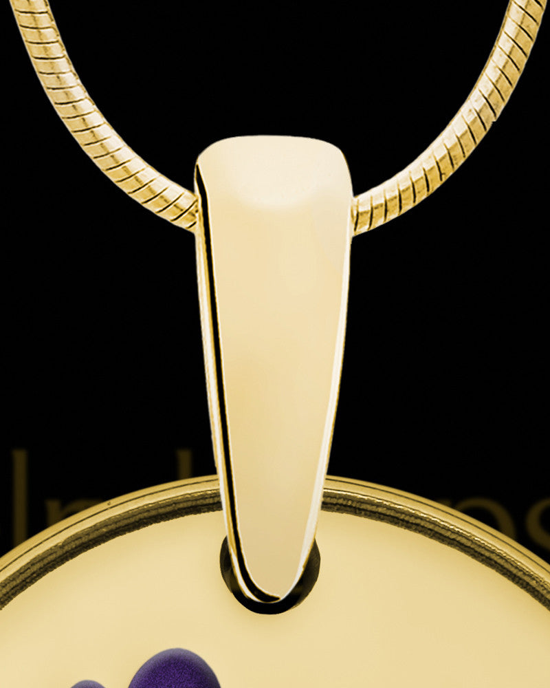 Solid 14K Gold Tiny Toes Round with Orchid Ash Jewelry