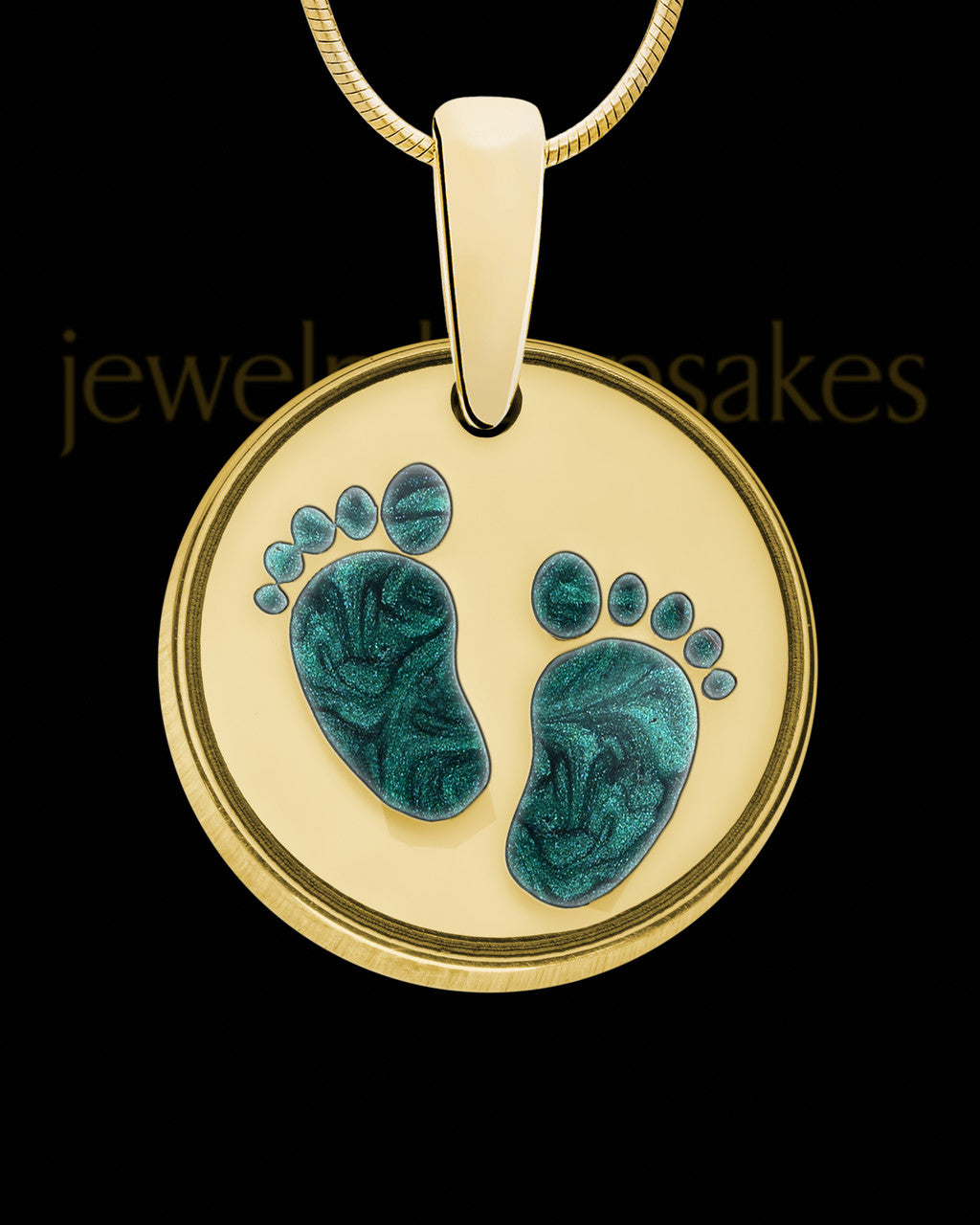 Solid 14K Gold Tiny Toes Round Ash Jewelry