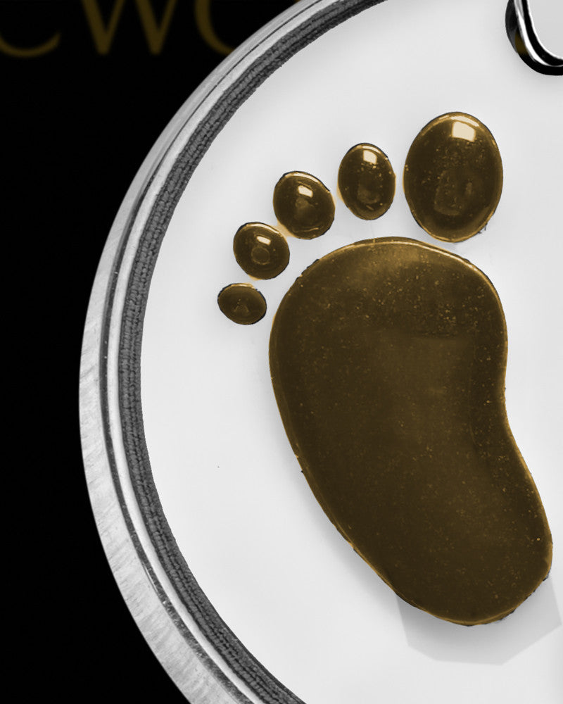 Tiny Toes Round Silver Ash Jewelry