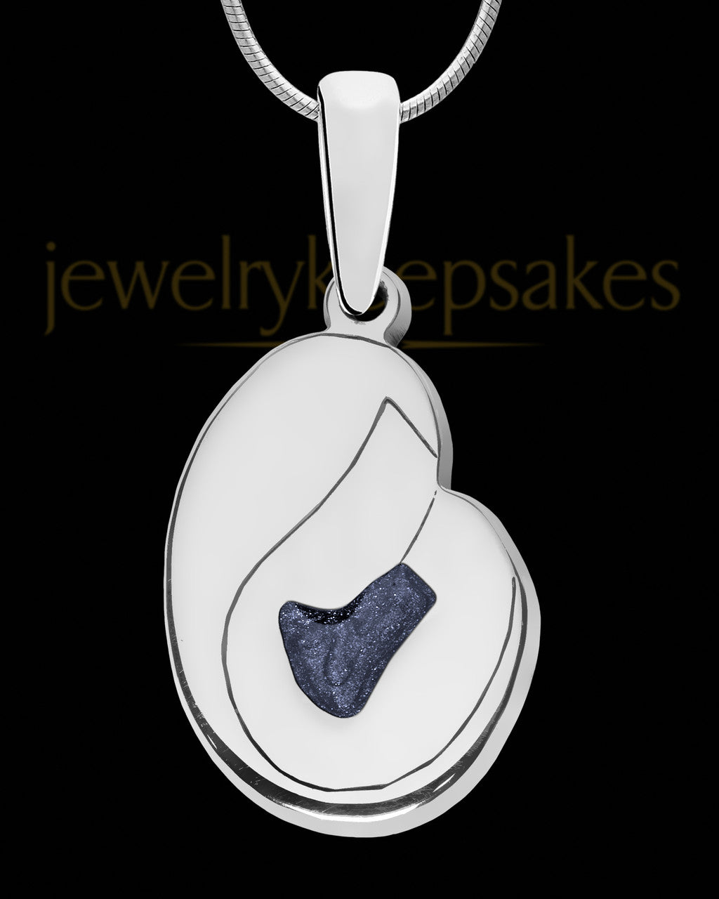 Solid 14K White Gold Together Forever with Graphite Ash Jewelry