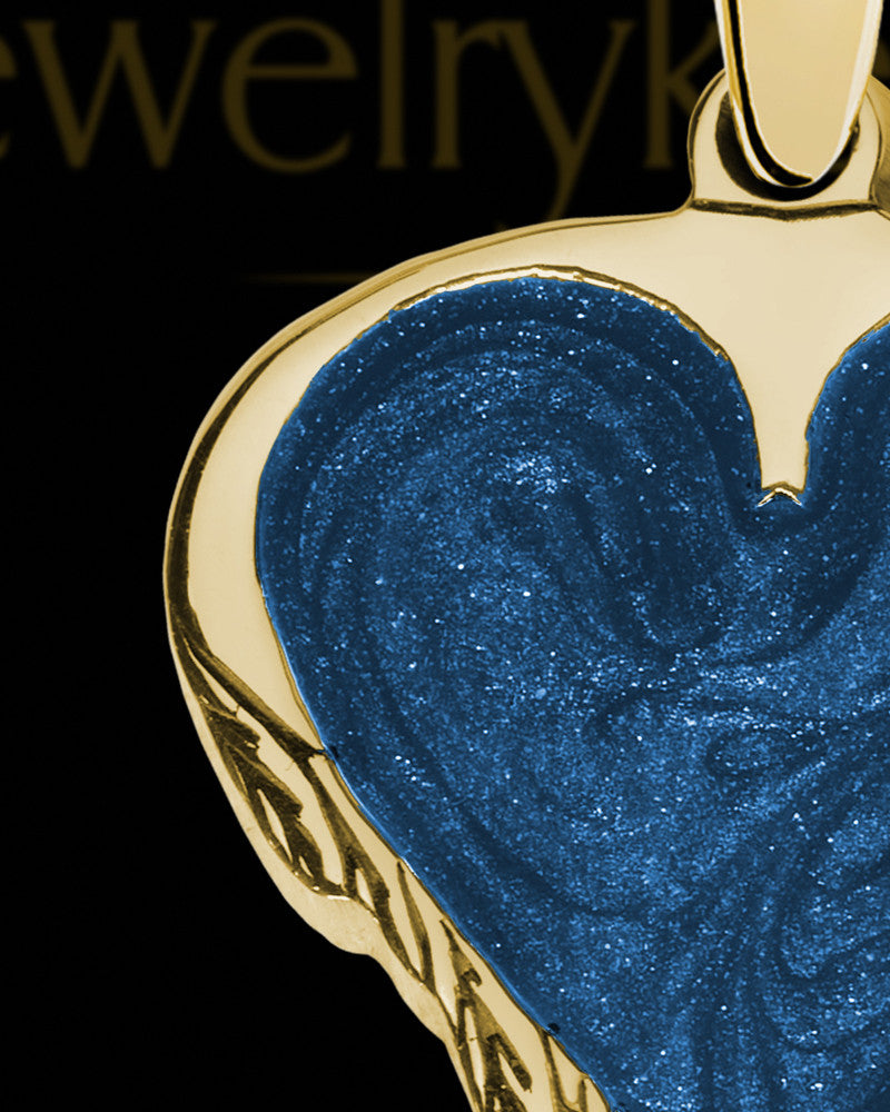 Solid 14K Gold Skyline Heart Ash Jewelry