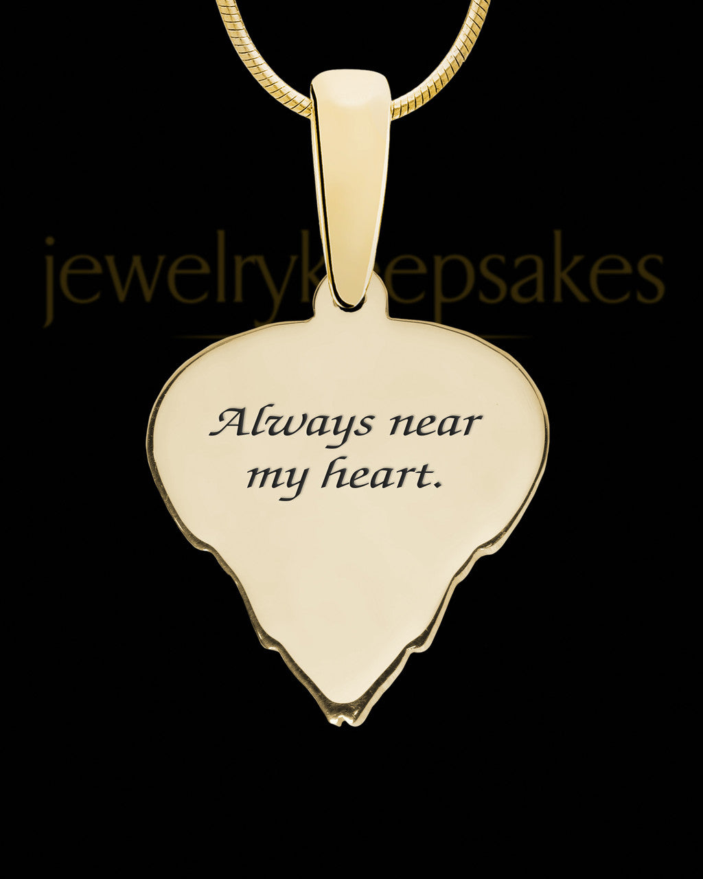 Solid 14K Gold Skyline Heart Ash Jewelry