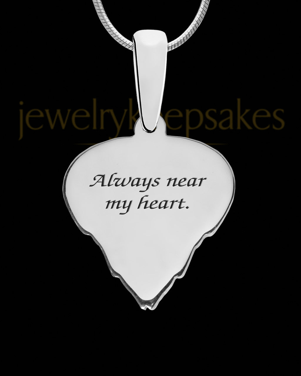 Solid 14K White Gold Kimball Heart Ash Jewelry