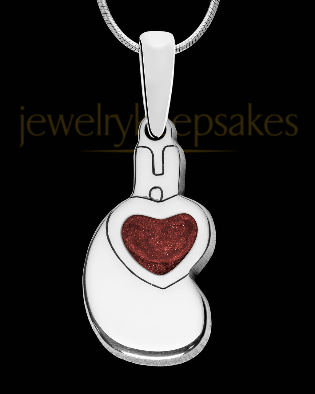 Solid 14K White Gold Forever United with Red Ash Jewelry
