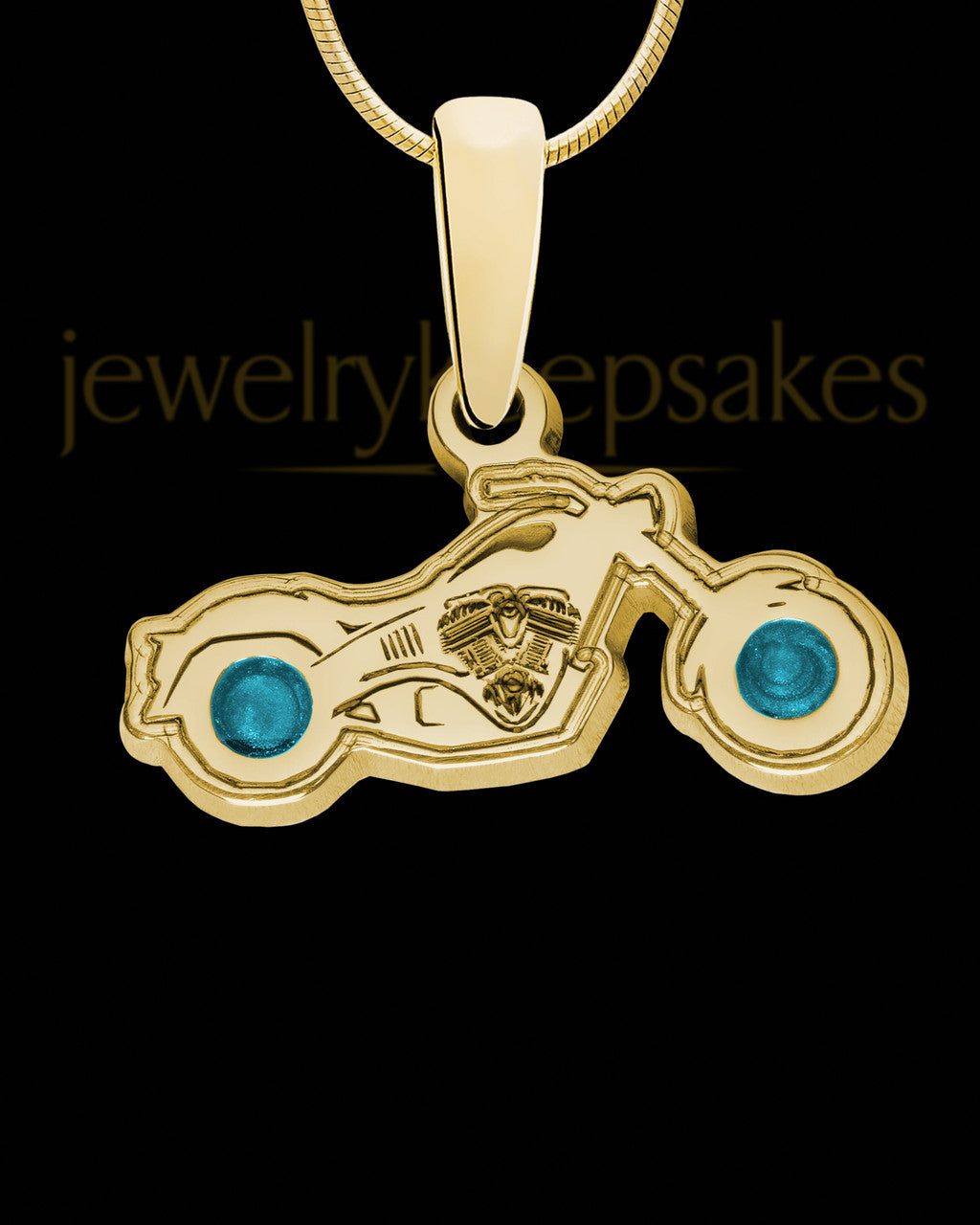 Solid 14K Gold Eternal Highway with Teal Ash Jewelry
