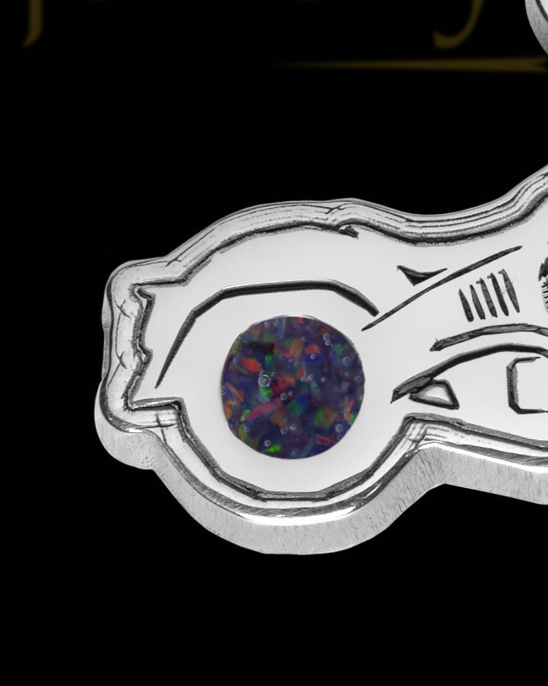 Eternal Highway Silver with Black Blaze Opal Ash Jewelry