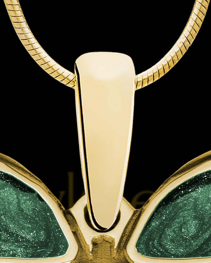 Solid 14K Gold Sweetgrass Butterfly Ash Jewelry