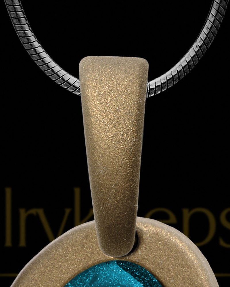 Heart Within Bronze Finish with Teal Ash Jewelry