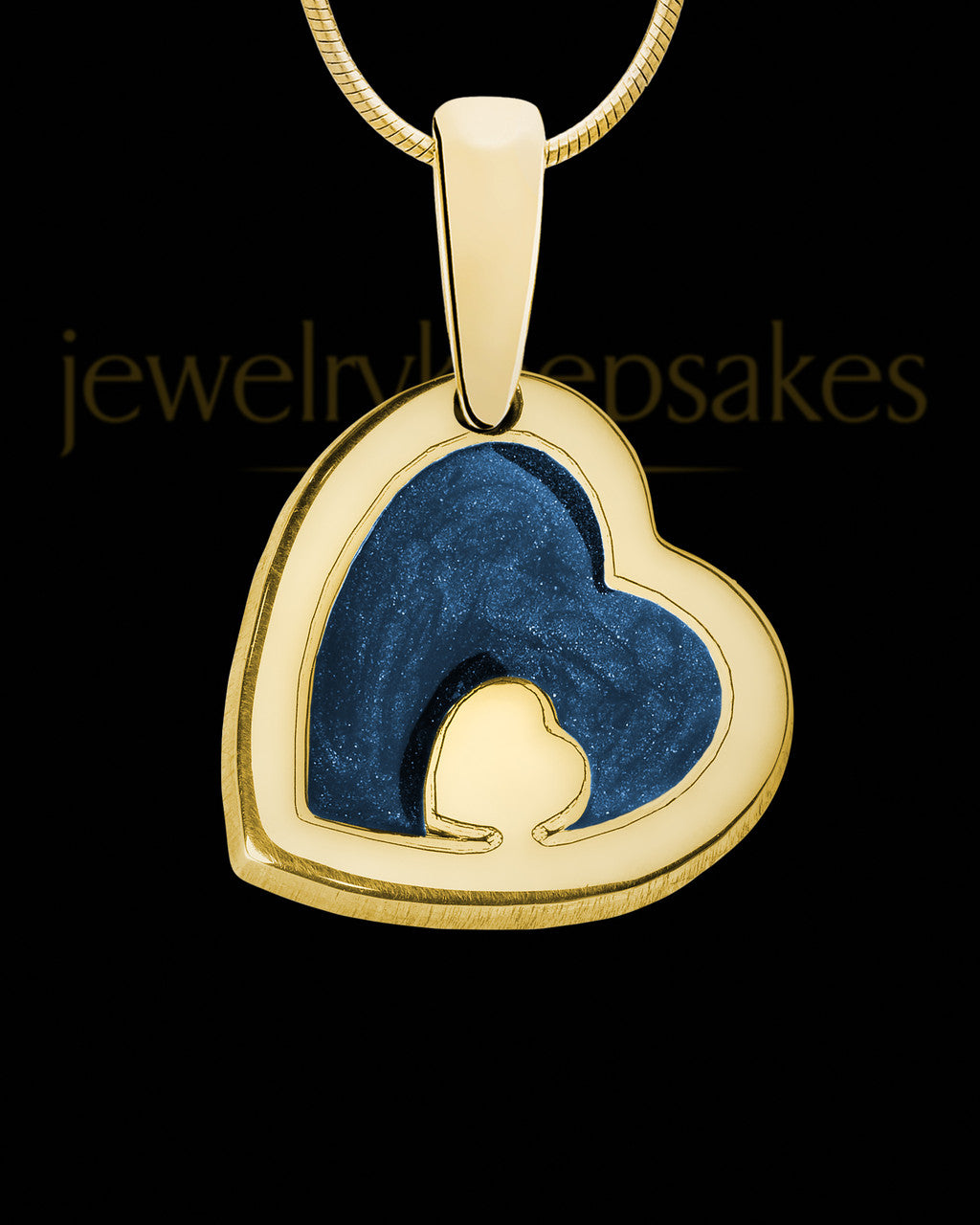 Heart Within Gold Plated with Indigo Ash Jewelry