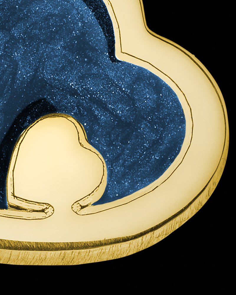 Heart Within Gold Plated with Indigo Ash Jewelry