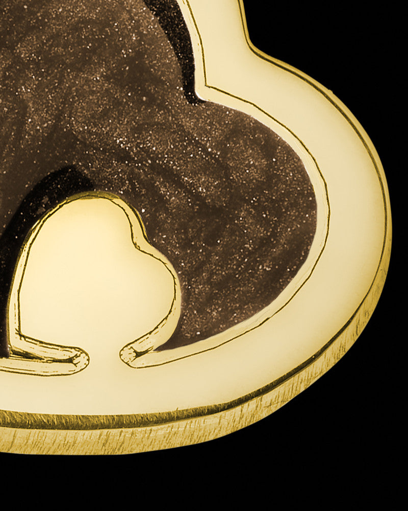 Heart Within Gold Plated with Coffee Ash Jewelry