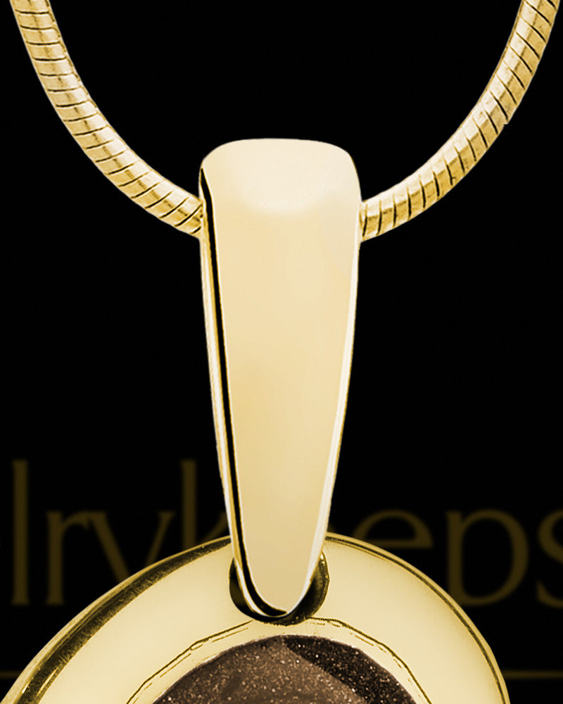 Heart Within Gold Plated with Coffee Ash Jewelry