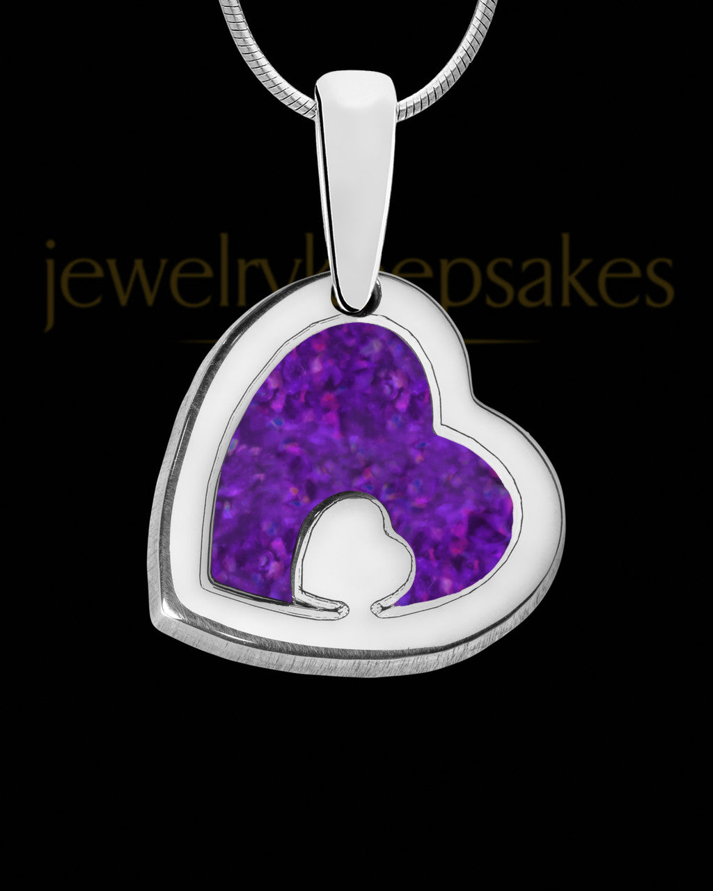 Heart Within Silver with Orchid Pearl Opal Ash Jewelry