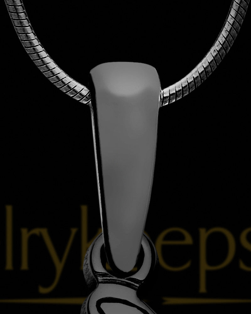 Dainty Dolphin Black Finish with Berry Ash Jewelry