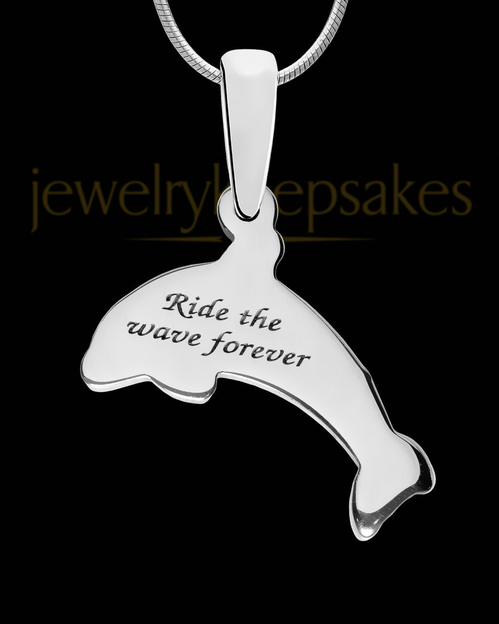 Dainty Dolphin Silver with Graphite Ash Jewelry